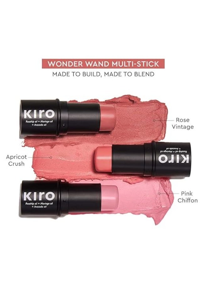 Kiro Wonder Wand Multi-Stick – Pink Chiffon, 7.5g | 3-in-1 Stick - Blush, Eyeshadow & Lip Tint | Creamy, Weightless & Long-Lasting | Infused with Rosehip, Avocado & Moringa Oil - Image 2